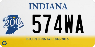 IN license plate 574WA