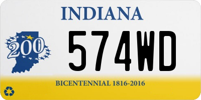 IN license plate 574WD