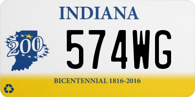 IN license plate 574WG