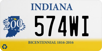 IN license plate 574WI
