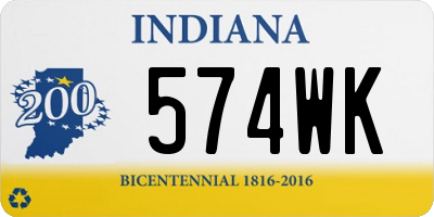 IN license plate 574WK