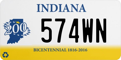 IN license plate 574WN