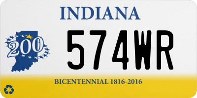 IN license plate 574WR