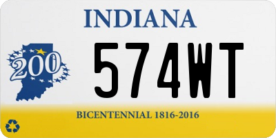 IN license plate 574WT