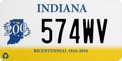 IN license plate 574WV