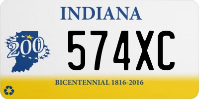 IN license plate 574XC