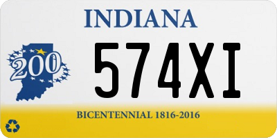 IN license plate 574XI