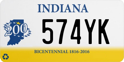 IN license plate 574YK