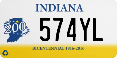 IN license plate 574YL