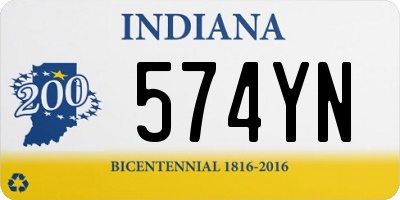 IN license plate 574YN