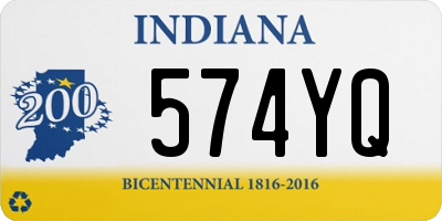 IN license plate 574YQ