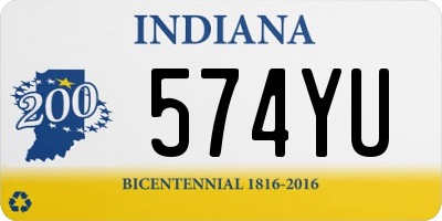 IN license plate 574YU