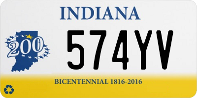 IN license plate 574YV