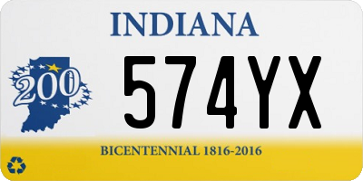 IN license plate 574YX