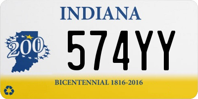 IN license plate 574YY