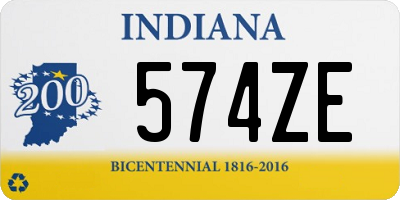 IN license plate 574ZE