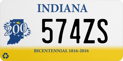 IN license plate 574ZS