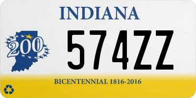 IN license plate 574ZZ