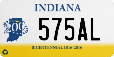 IN license plate 575AL