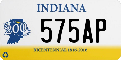 IN license plate 575AP