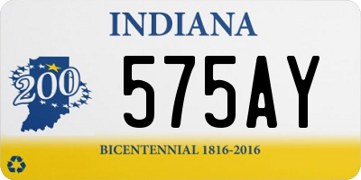 IN license plate 575AY