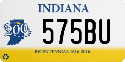 IN license plate 575BU