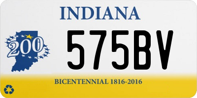 IN license plate 575BV