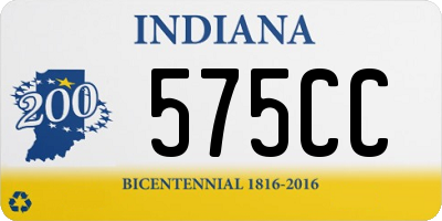 IN license plate 575CC