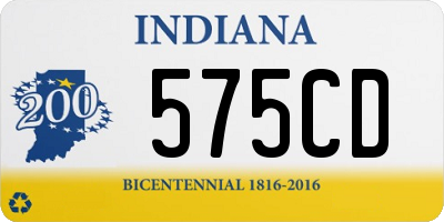 IN license plate 575CD