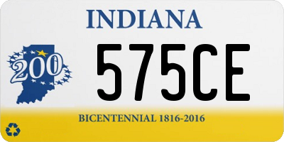 IN license plate 575CE