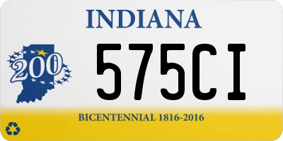 IN license plate 575CI