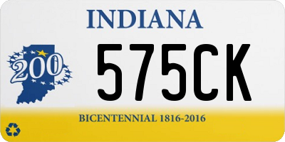 IN license plate 575CK