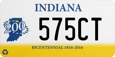 IN license plate 575CT