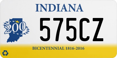 IN license plate 575CZ