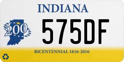 IN license plate 575DF