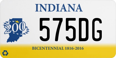 IN license plate 575DG