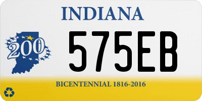 IN license plate 575EB