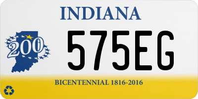 IN license plate 575EG