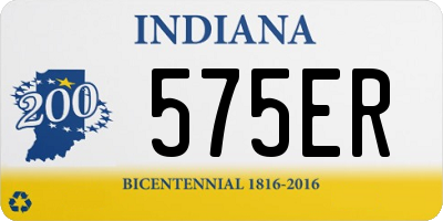 IN license plate 575ER