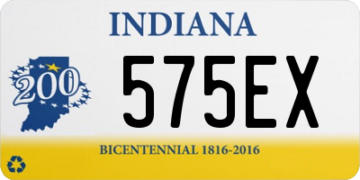 IN license plate 575EX