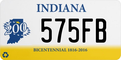 IN license plate 575FB