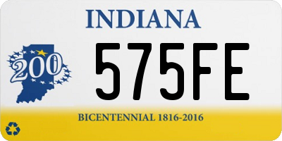 IN license plate 575FE