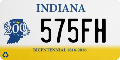 IN license plate 575FH