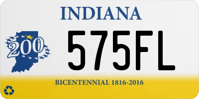 IN license plate 575FL