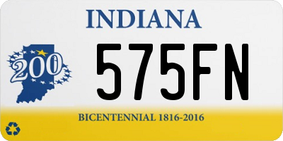 IN license plate 575FN