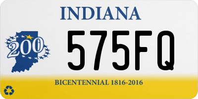 IN license plate 575FQ