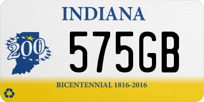 IN license plate 575GB