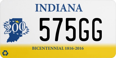 IN license plate 575GG