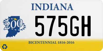 IN license plate 575GH