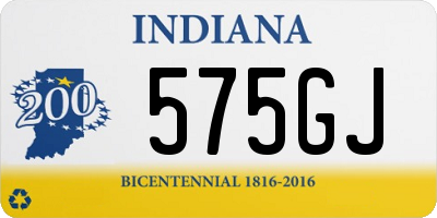 IN license plate 575GJ